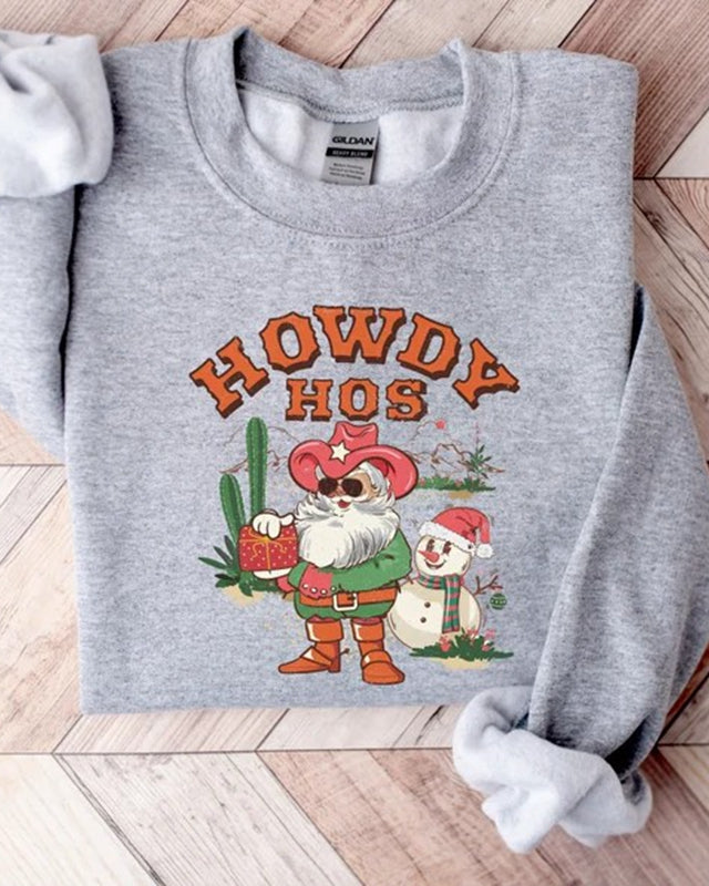 Howdy Hos Cowboy Santa Christmas Sweatshirt
