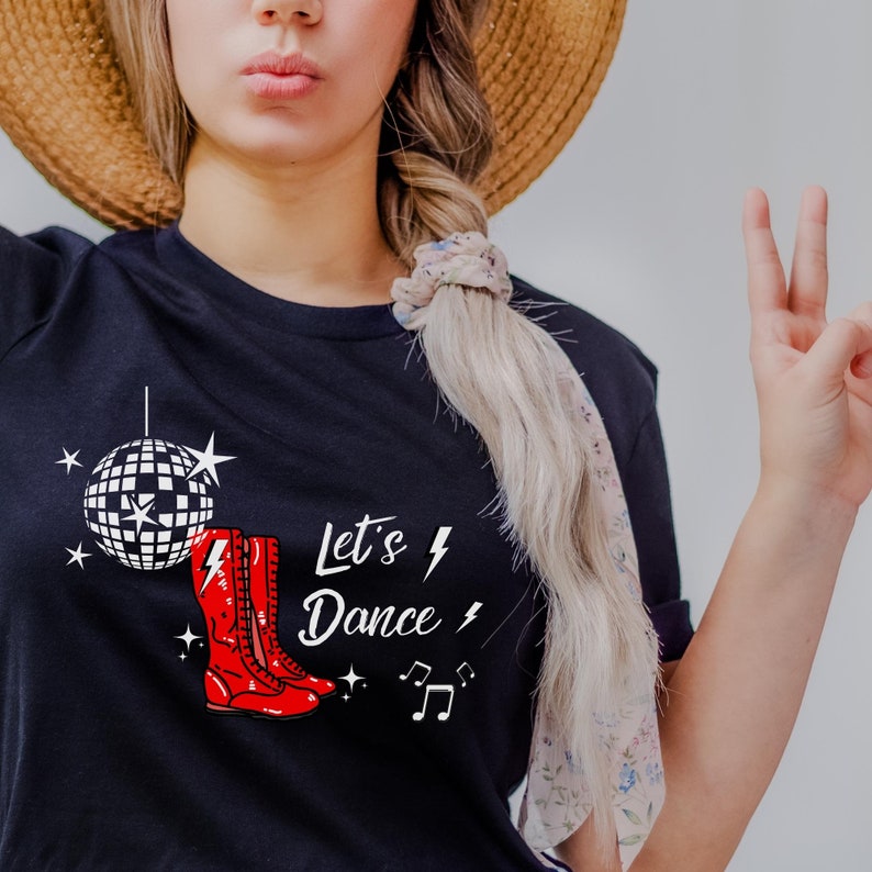 Let's Dance Bowie Red Shoes T-shirt